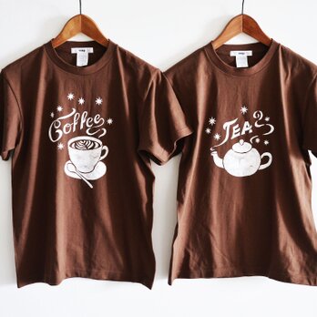 新作!! ”Coffee Tシャツ" "Tea Tシャツ"　ダークブラウン　夏お揃いコーデに！の画像