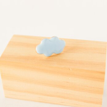 『小さな雲のブローチ　②ブルー』夏　雨　クラウドの画像