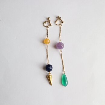 Colorful planet earrings(pierce)の画像