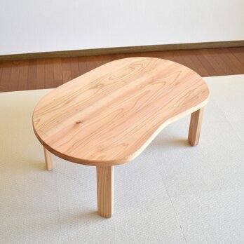 【国産杉】折りたたみ木脚の豆テーブルの画像