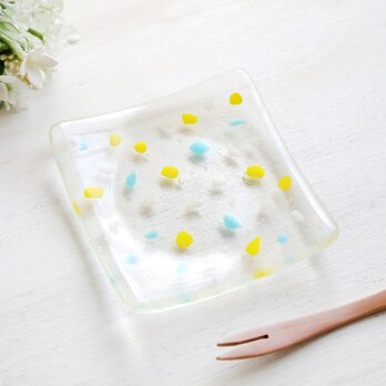 シュワっとはじけるカケラたちのガラス小皿 「レモンスカッシュ」の画像