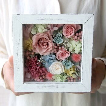 壁掛けフレーム　-pinkrose natural white-の画像