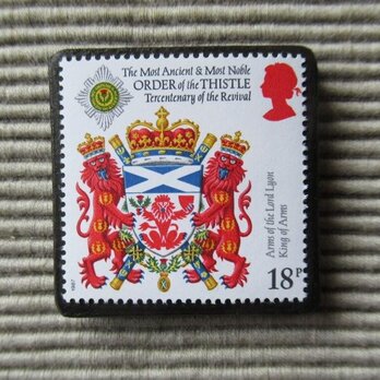 イギリス1987年　切手ブローチ 8024