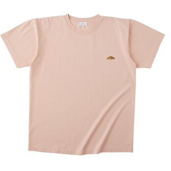 【ペールピンク】フードテキスタイルTシャツ『桜』；クロワッサン刺繍付きの画像