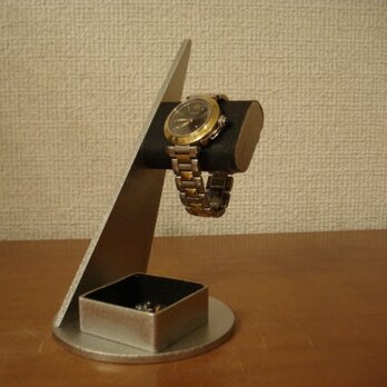 腕時計スタンド　腕時計スタンド 1本　ウオッチスタンド　時計スタンド　腕時計　ブラック腕時計スタンド　角トレイ付きの画像