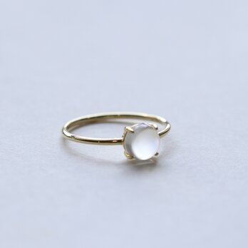 雨粒の指輪 宝石質ホワイトムーンストーン --Moonlight--の画像