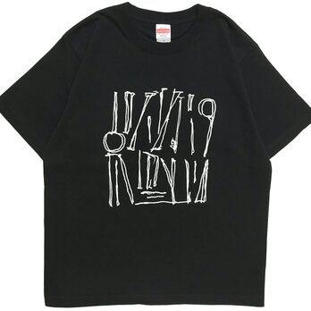 DRAWING・ブラック・Tシャツ【2TN-023-BK】の画像