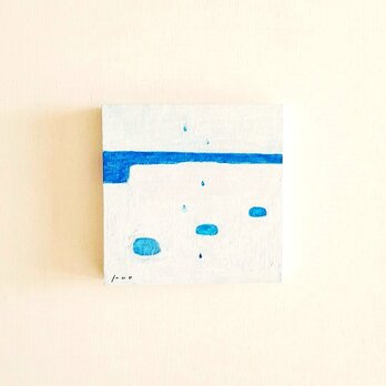 原画「rainy days」 アートパネル（10㎝×10㎝）※額縁別売り　絵画・イラスト・アクリル画の画像