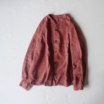 gauze shirt 小豆色 ＊草木染＊の画像