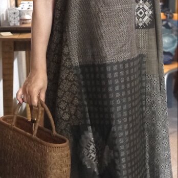 大島紬からワンピース