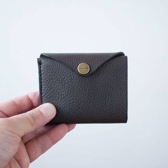 イタリア製牛革のコンパクト財布２ ／ グレー※受注製作の画像