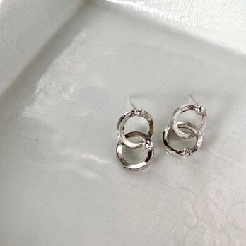 Silver ring earrings、シルバーリングのピアスの画像