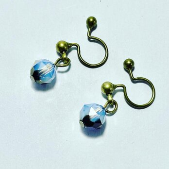 ノンホールピアス No.1218ブラック×スモーキー