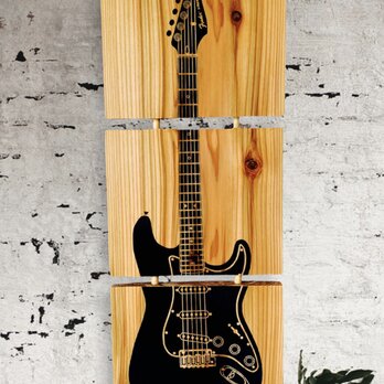 ユニークなギターアート（Electric）56cmx19cmの画像