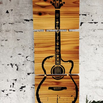 ユニークなギターアート（Acoustic）56cmx19cmの画像