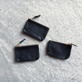 HORSE LEATHER MINI POUCH  NAVYの画像