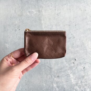 HORSE LEATHER MINI POUCH  BROWNの画像
