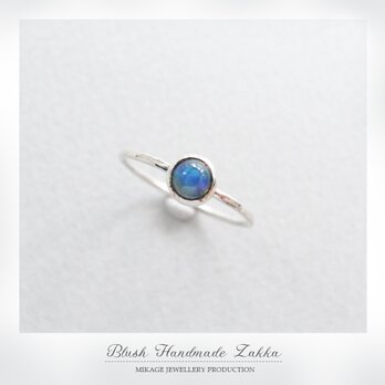 〚 gemstone 〛sv925 simple opal ringの画像