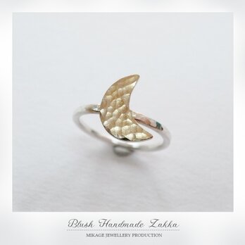 〚 moon 〛sv925 simple crescent moon ringの画像