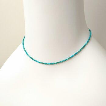 ターコイズ繊細ネックレス(14kgf)