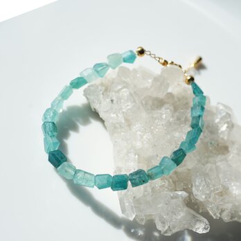 稀少石★グランディディエライトの一連ブレスレット　～花緑青（はなろくしょう）