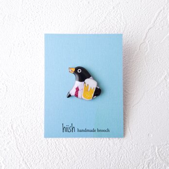 乾杯リーマンペンギン・ピンバッジの画像