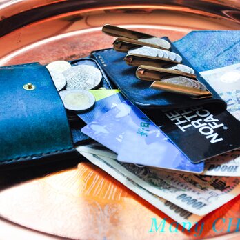 イタリアンレザー・革新のプエブロ・2つ折りコインキャッチャー財布（改）（2色）の画像