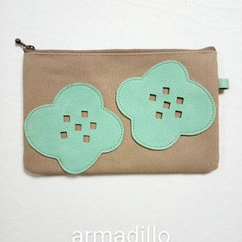 内ポケット付きお花のポーチ