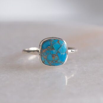 New!copper turquoise ring　コッパーターコイズ シルバーリング　silver925の画像