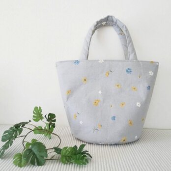 たっぷり入る❤︎花柄まる底トートbagの画像