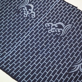 ycya0039　浴衣布　着分(身頃、袖）木綿　着物リメイク に最適☆　/　古布 古裂 kimonoの画像