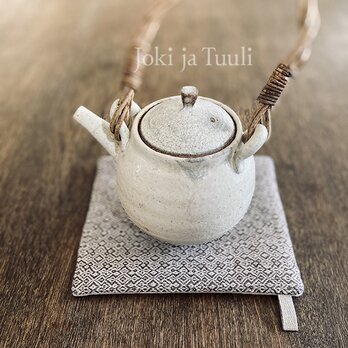 Pot mat[リネン手織りポットマット]斜文織チョコの画像