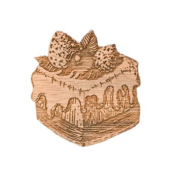 【木ｔｃｈ】クルミの木・ブローチ sponge cake（ショートケーキ）の画像
