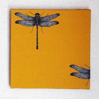 ボタニカル*ファブリックパネル*dragonfly*ochreの画像
