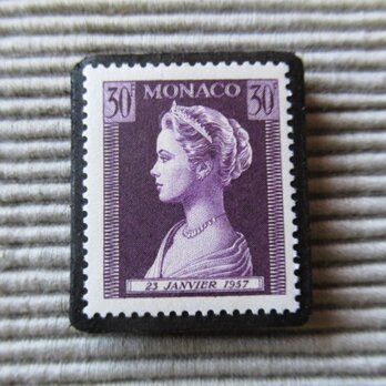 モナコ　切手ブローチ 8095