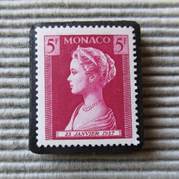 モナコ　切手ブローチ 8097