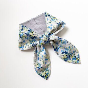 ♡保冷剤ポケット付きで涼しく使える♡小花柄のヘアバンド＆ネッククーラー　コットン　自然素材　スカーフの画像