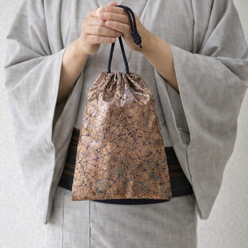 合切袋　「虹彩箔」　真綿箔　　