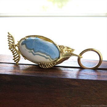 オパール フィッシュ チャーム / Blue Opal Fish charmsの画像