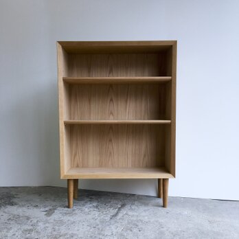 本棚　ブックシェルフ　シンプルなデザイン　オーク　幅70cmの画像