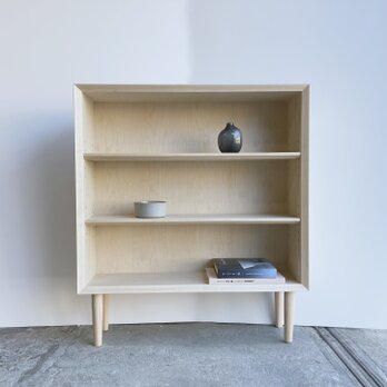 本棚　ブックシェルフ　シンプルなデザイン　小ぶりなサイズ　メープル　の画像
