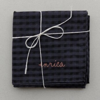 enrica handkerchief M / 綿シルク 小さめチェックの画像