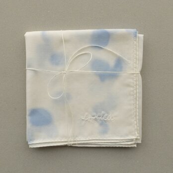 enrica handkerchief L / 変わり水玉プリント lightblueの画像