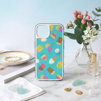 強化ガラススマホケース【アイスクリーム】
