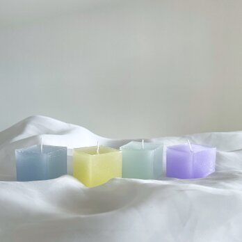 cube candle*キャンドル*アロマキャンドル*4個セット*の画像