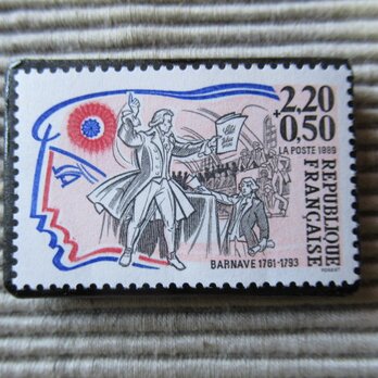 フランス　切手ブローチ 8108の画像