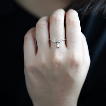 <Tropfen> "about to fall" Drop RING / SV925の画像