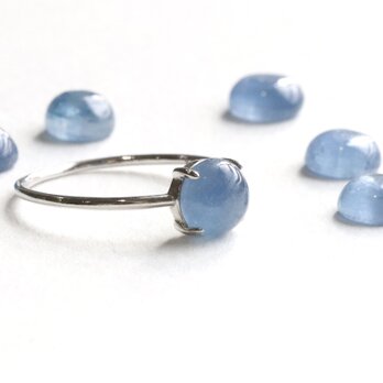 Silver925  空色の指輪　天然石カイヤナイト  --Sky blue--の画像