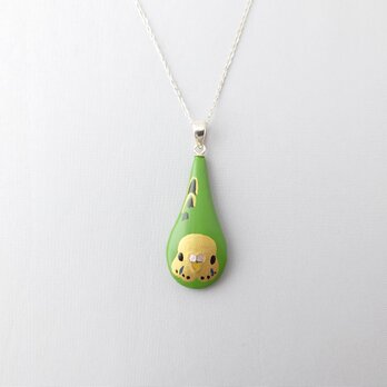 セキセイインコ(金)漆ネックレス（sv）の画像