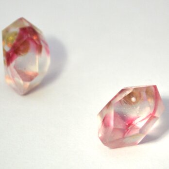 marble glass ピアス・アカの画像